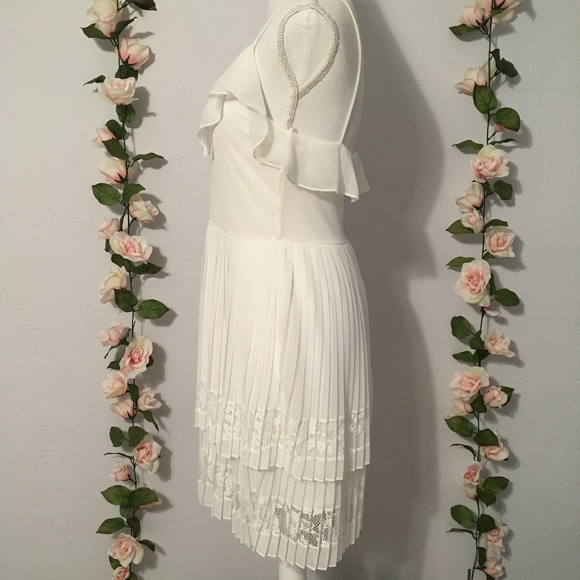 NWOT White Lace Romantic French Connection Dress - Picture 4 of 8